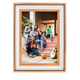 Golden Peacock Brown MDF Rectangular Table Photo Frame image 5