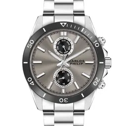 CARLOS PHILIP Men Brass Dial Analogue Watch Apex Series S03715-1 image 4