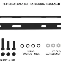 vagary Back Rest Extender for RE Meteor 350 /Backrest Adjustable Plates Bike Crash Guard image 5