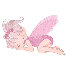 print mantras Beautiful Sleeping Fairy Angel Wall Sticker-picture-9