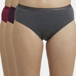 jockey Pack of 3 1523 High Coverage Super Combed Cotton with StayFresh Treatment Women Hipster Multicolor Panty-picture-11