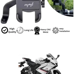Universal Bike Holder Verson 2.0 Metal Body 360 Rotating Mirror for Motorcycle Bike Mobile Holder-image-41