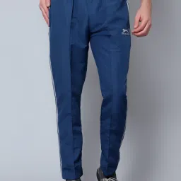 Men Solid Dark Blue Track Pants-image-81