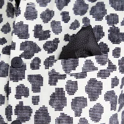 MR BUTTON Men Beige Printed Nehru Jackets image 5
