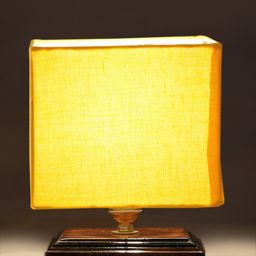 Devansh Yellow Cuboid Table Lamp With Brown Wood Square Base image 4