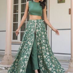 janasya Floral Print Stitched Lehenga Choli-picture-26