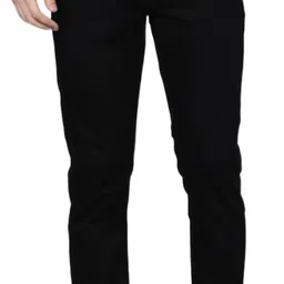 rusticblooms Men Slim Mid Rise Black Jeans-picture-6