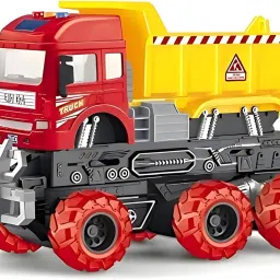 Friction Powered Dumper Truck Lights and Music 6x6 Wheel Drive-19