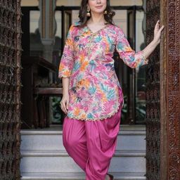 Rayon Women Kurti With Bottomwear-image-60