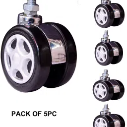 Heavy Duty Caster Silver Screw Wheels for Rolling Computer Chairs Wheel Appliance Furniture Caster-image-20
