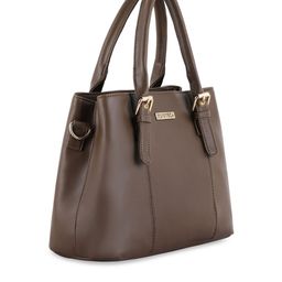 Toteteca Beige PU Structured Handheld Bag image 2