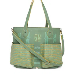 EUME Green Printed Structured Shoulder Bag image 3