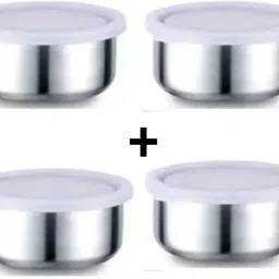 STAINLESS STEEL AIRTIGHT LEAK PROOF 4 CONTAINERS 330ML 4 Containers Lunch Box-13