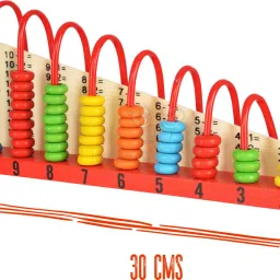 trinkets & more Wooden Calculation Shelf | Abacus Counting Addition Subtraction | Maths Learning Educational Kit Toy for Kids 3+ years image 4