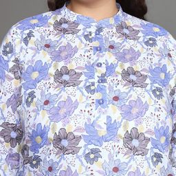 Tissu Plus Size Floral Printed Regular Pure Cotton Kurta with Palazzos & With Dupatta image 2