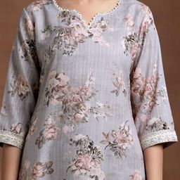 Libas Floral Printed Regular Gotta Patti Kurta with Salwar & With Dupatta image 2