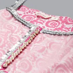 Divena Floral Printed Sequinned Pure Cotton Kurta with Sharara & With Dupatta image 2