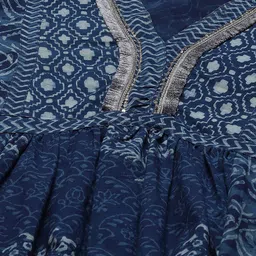 Biba Ethnic Motifs Printed Sequinned A-Line Kurta with Palazzos & With Dupatta image 2