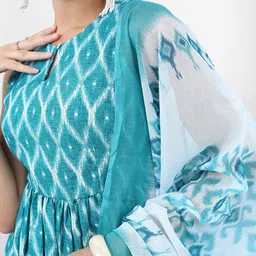 KETCH Ethnic Motifs Printed Kurta With Sharara & Dupatta image 2