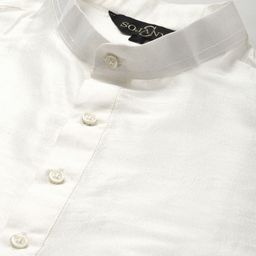 SOJANYA Mandarin Collar Straight Regular Kurta With Pyjamas & Nehru Jacket image 2