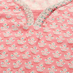 Rangriti Floral Printed Regular Thread Work Kurta with Trousers & With Dupatta image 2