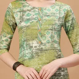 KALINI Abstract Printed Regular Pure Cotton Kurta with Trousers & Dupatta image 5