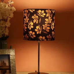 BTR CRAFTS Black & Beige Printed Table Lamp with Adjustable Cord image 3