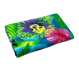 Aura Green Laika Printed  350 GSM Large Bath Towel image 2