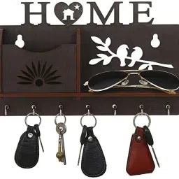 MDF Wood Wall Mounted Designer Key Holders for Wall Decor Wood Key Holder-image-78