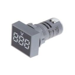 White AC60-500V 22mm AD16-22FSV Square Frosted Surface LED Voltmeter Indicator Light-24