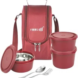 Licious Lunch Box with Insulated Soft Line Bag, Spoon & Fork, 400ml,400ml, 600ml 3 Containers Lunch Box-picture-2