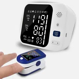 Balson BLSN-666 Rechargeable Digital BP Monitor for Blood Pressure Measure, 99 Memory, Voice Broadcast, Pulse Detection & BLSN-32 Digital Oximeter One Key Operation Bp Monitor-5