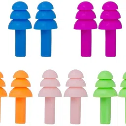 5 Pairs -Ear Plugs Soft Silica Gel Noise Reduction /Reusable Ear Plug-image-41