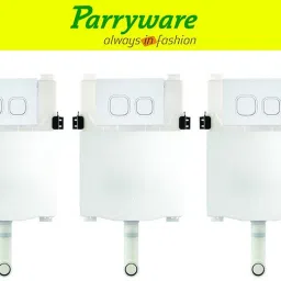 Plus plain Concealed Cistern with Flush plate set of 3 pic 104 Dual Flush Tank-30
