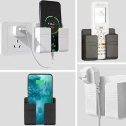 thekiteco. White & Black Multipurpose Wall Mount Mobile Stand - Pack of 4 Mobile Holder-picture-21