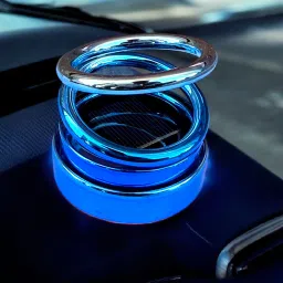 Solar Powered Rotatin Blue colour Perfume Car Air Freshener Aroma Oil-image-51