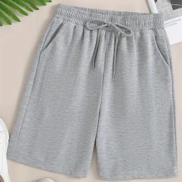 Solid Women Grey Bermuda Shorts-image-29