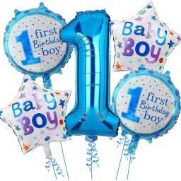 Printed 1st Birthday Party Decoration For Baby Boy/ 1st Birthday Decorations Items Balloon-image-88