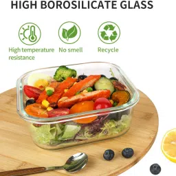 gopani Borosilicate Glass Lunch Box (Set of 3) 1 Containers Lunch Box image 3