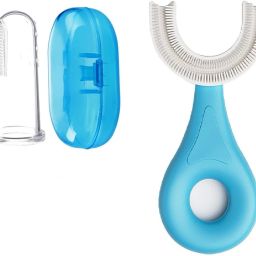 Baby Silicone Finger Brush with case & U Shaped Baby Brush Soft Toothbrush-image-64