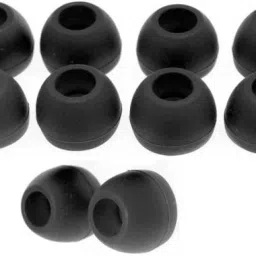 BBS TECH 10 Pcs (5 Pair) Black Earbuds Silicone Rubber Earbuds Tips, Eartips, Earpads, Earplugs, for Replacement in Earphones and Bluetooth Medium Size. Silicone replacement In The Ear Headphone Cushion-image-78