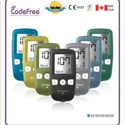 sd codefree Blood Glucose Machine with 100 Strips 100 Round Lancet & Lancing Device Glucometer image 4