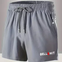 Solid Men Grey Casual Shorts-image-67
