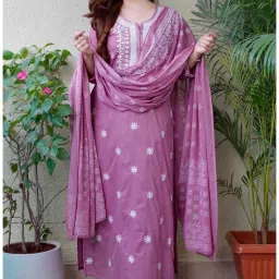 Women Pure Cotton Kurta Pant Dupatta Set-picture-18