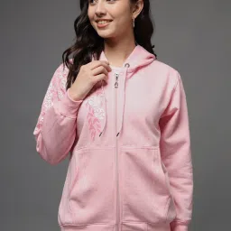 Women Full Sleeve Solid Hooded Sweatshirt-image-7