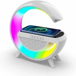 4uonly G-Shape Bluetooth Speaker with FM Radio Light Table Lamp VCX8 56 W Bluetooth Party Speaker-0