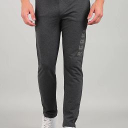 Men Printed Grey Track Pants-image-46
