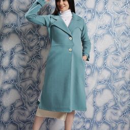 Wool Solid Coat For Women-image-30
