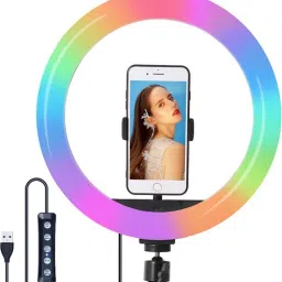 Wrapo High Quality RGB 10 Inch Ring Light Colorful Professional Photography Dimmable Studio Lighting for Live Streaming Ring Flash-28