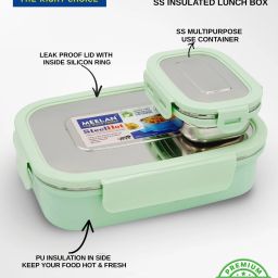 Stainless Steel Double Insulated Hot and Cold Lunch Box for Office and School 2 Containers Lunch Box-image-65